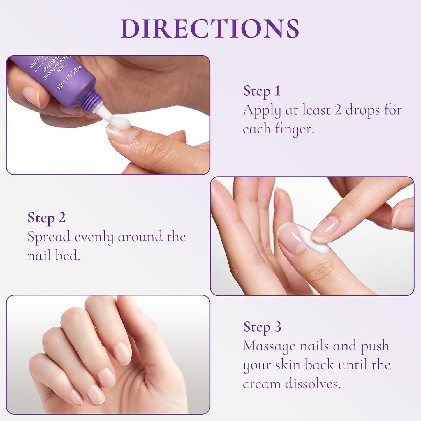 Nail & Cuticle Cream - Keratin, Biotin & Ceramides | Non-Greasy Moisturizer for Dry Cuticles, 0.5 Fl Oz