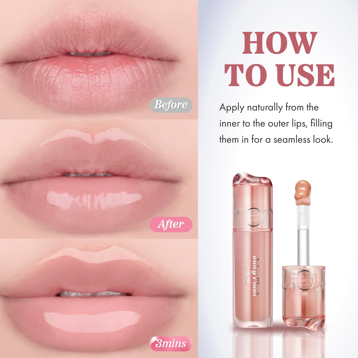 rom&nd JUICY FLASH LIP OIL 01 POMELO LIGHT