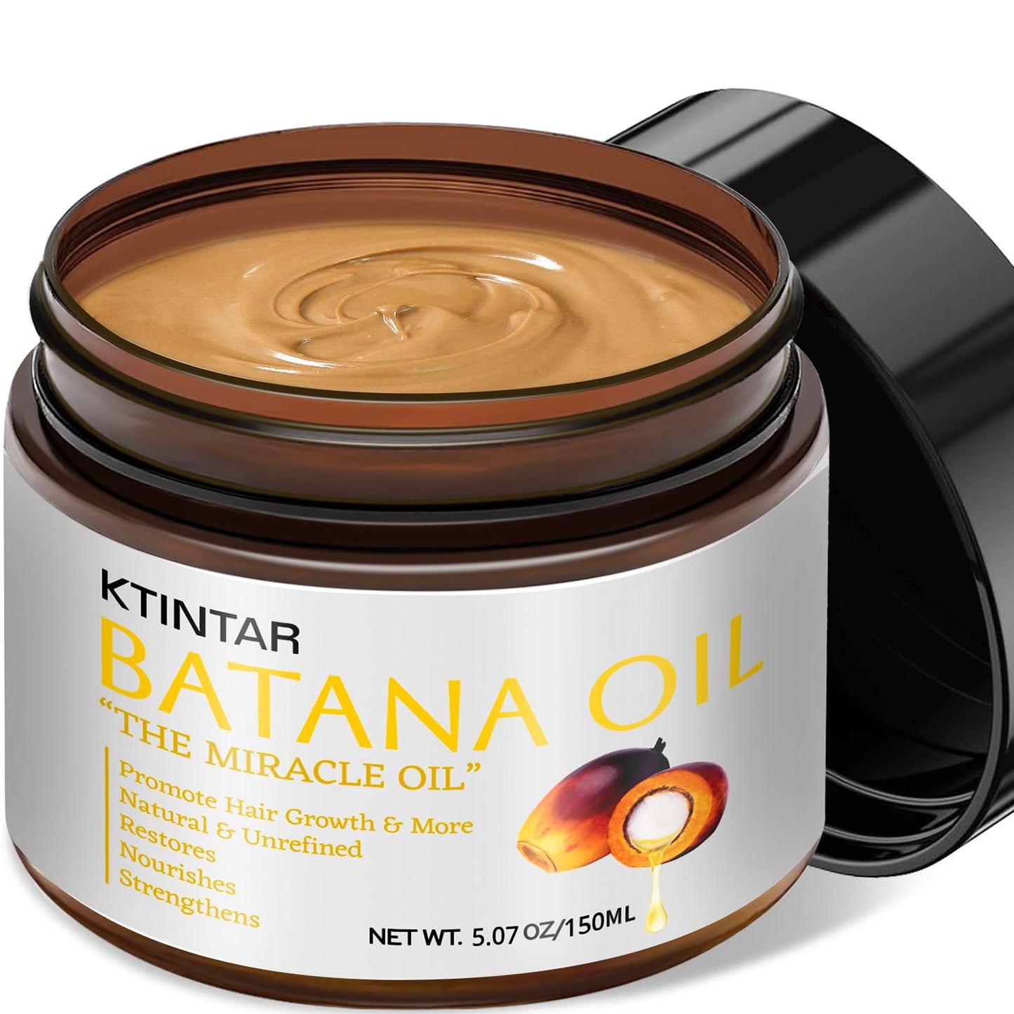 Raw Batana Oil for Hair Growth - 100% Natural & Organic, Prevents Hair Loss | 5.07 Fl Oz
