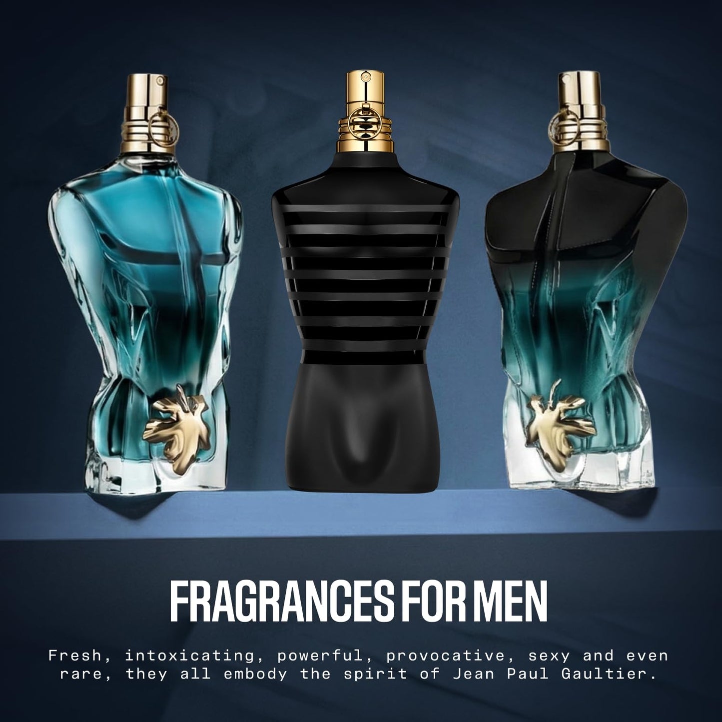 Jean Paul Gaultier Le Male Le Parfum - Amber Woody Eau de Parfum Intense for Men Fragrance - Cardamom, Lavender & Iris, Vanilla - Men's Perfume Spray, 6.8oz