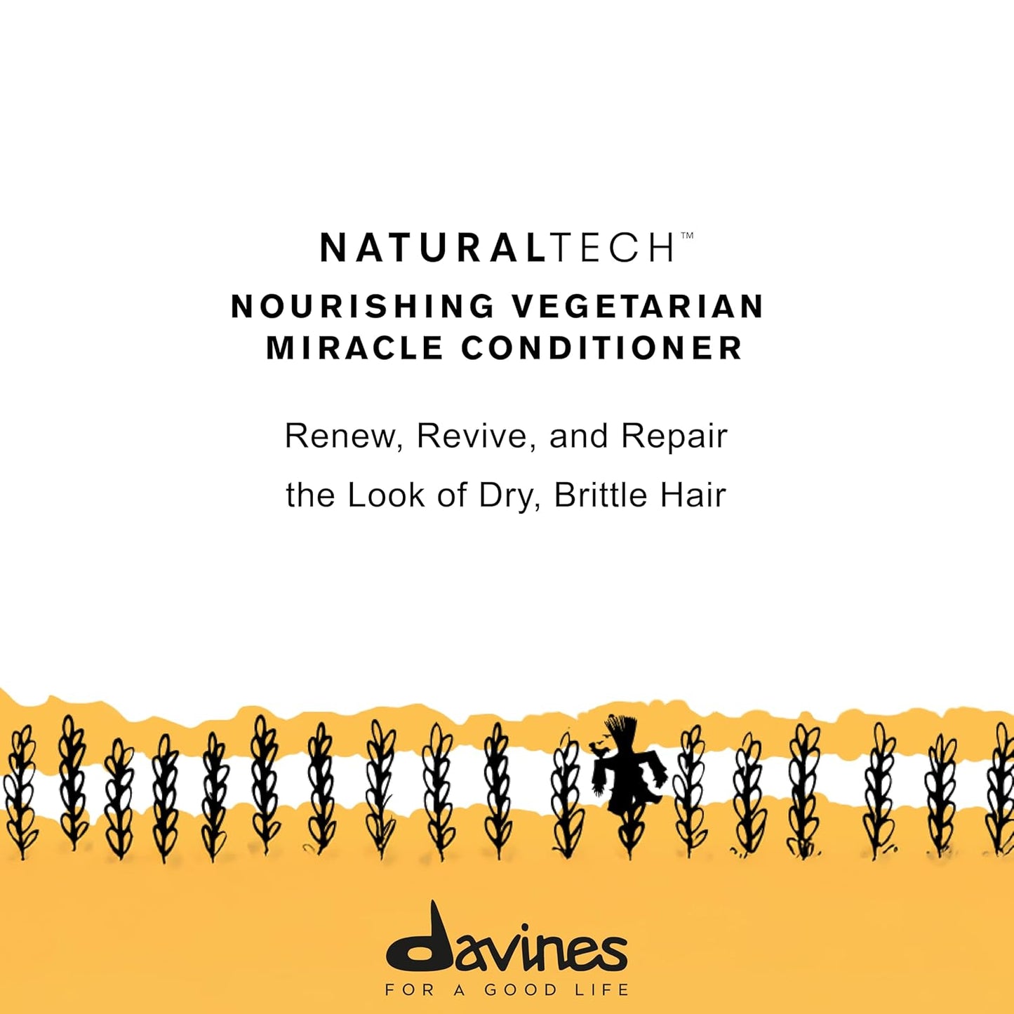 Davines Naturaltech Nourishing Vegetarian Miracle Conditioner - Hydrating & Restructuring for Dry Hair | 8.45 Fl Oz