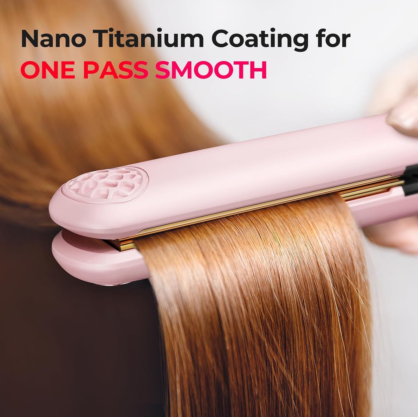 Tymo Hair Straightener & Curler 2-in-1 - 10s Fast Heating, 1" Titanium, 32 Temp Settings