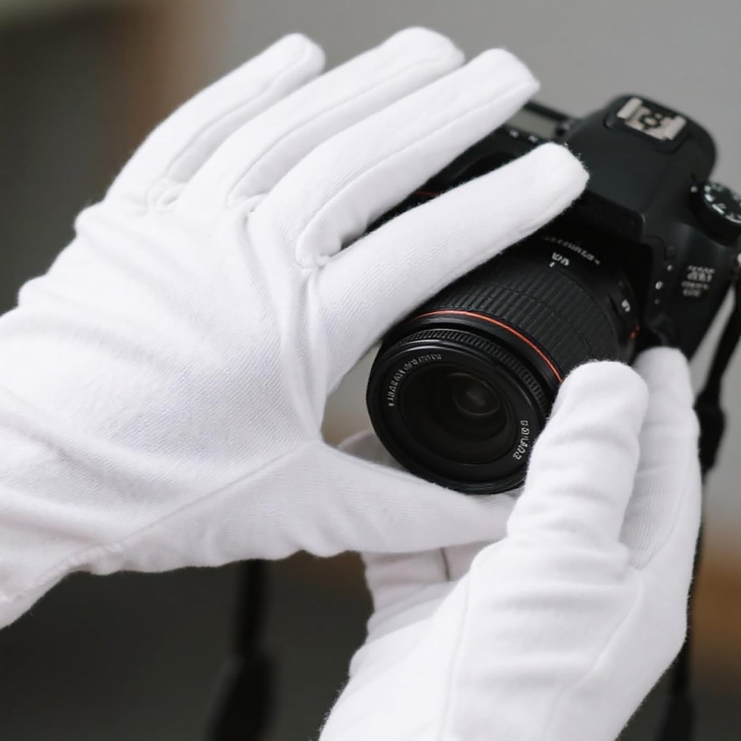 White Cotton Gloves for Dry Hands - Moisturizing Eczema Treatment | Medium, 3 Pairs