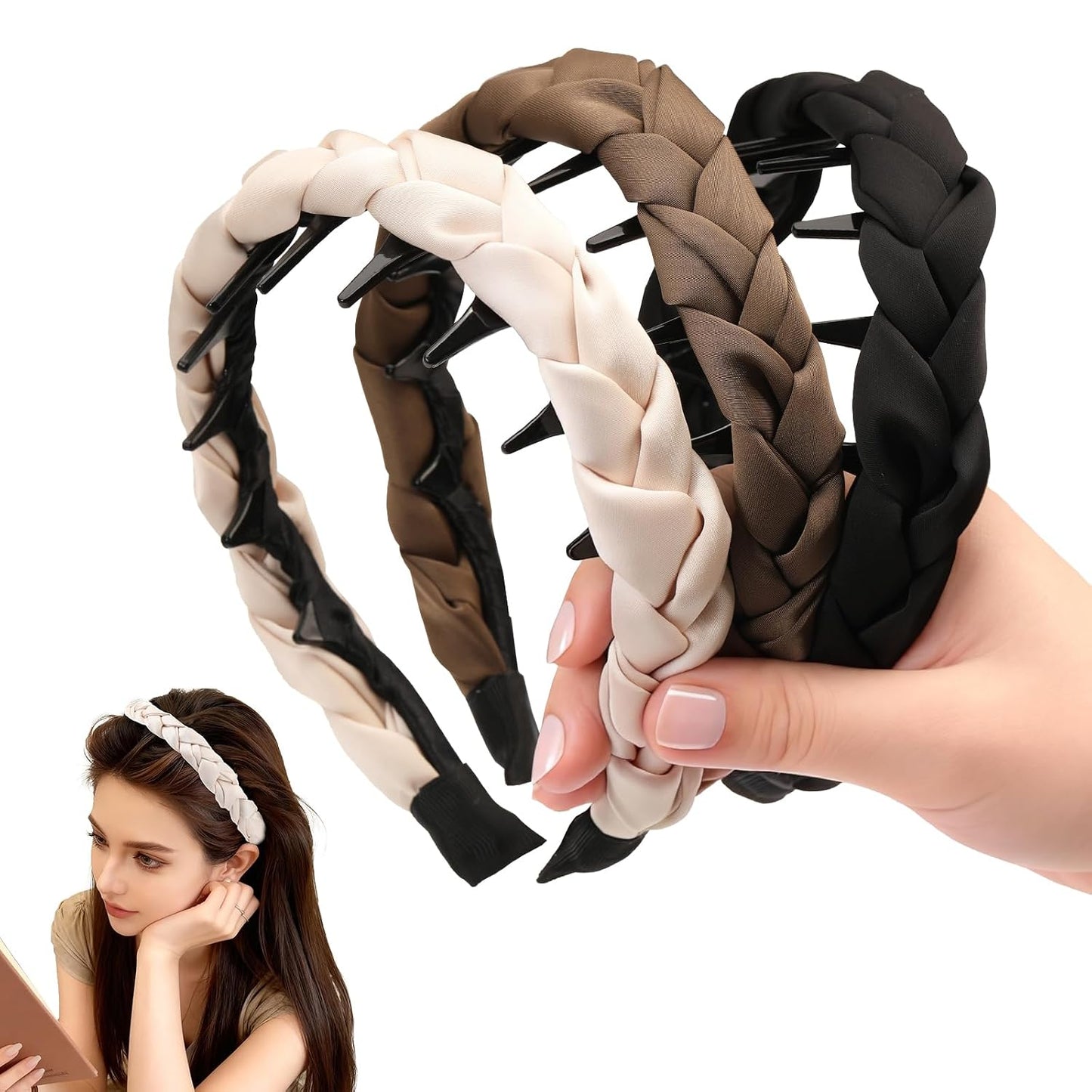 Zig Zag Headbands for Women - Non-Slip Wavy Comb Design | 6 Pcs Set, Ideal 90s Hair Accessories