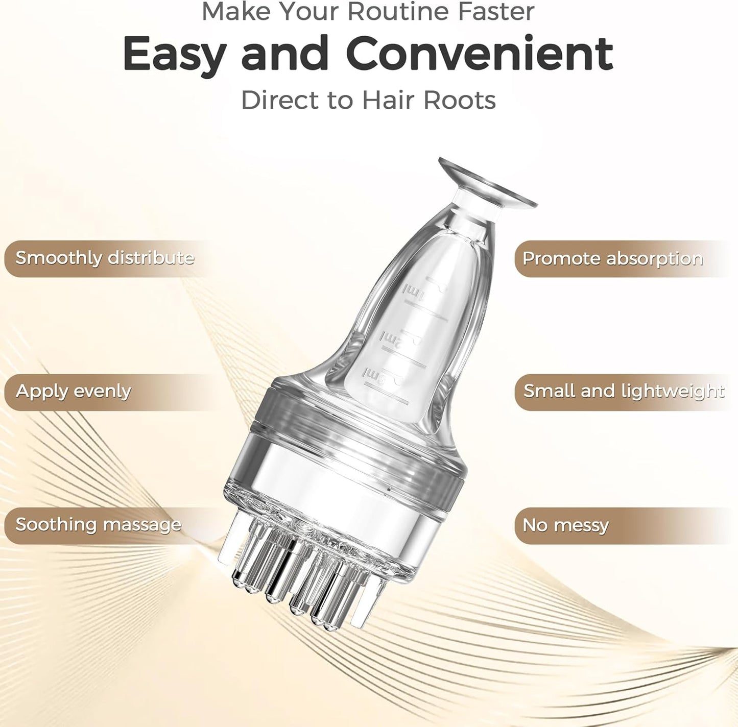 Minoxidil Applicator Tool - Quick & Mess-Free Hair Serum Application | Compact Brush & Comb for Scalp Use