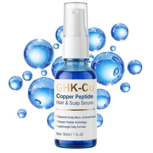 Coregnosis GHK-Cu Copper Peptide Hair Serum, Advanced Formula for Thicker Looking Hair and Scalp Vitality, Strengthening GHK Cu Peptides Complex for Men and Women, Non-Greasy, 1 Fl Oz