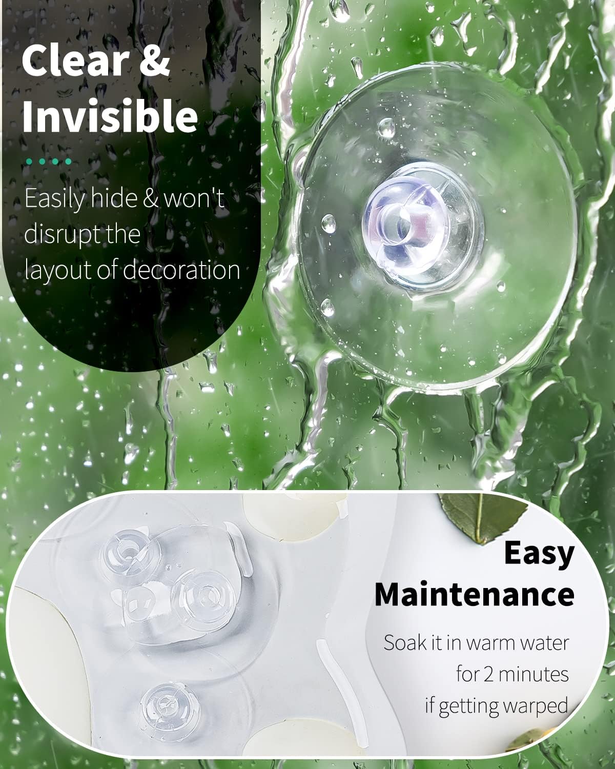 Pawfly 30 Pack Suction Cups for Glass | Small Rubber Suction Cups for Home Organization - Assorted Sizes 0.8, 1.2, 1.8 Inch