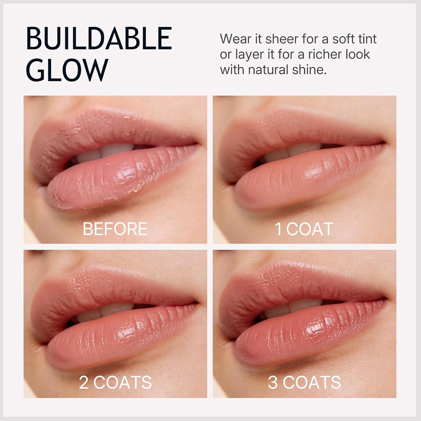 Tinted Lip Balm Lipstick Set - Sheer Hydrating Color | Moisturizing & Nourishing, Universal Shades for All Skin Tones (Blush Nude & Dusty Plum)
