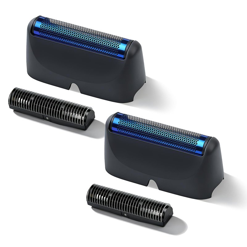 2-Pack Shaver Replacement Foil and Cutter Compatible with BaBylissPRO UV-Disinfecting Single Replacment Foil (Black)
