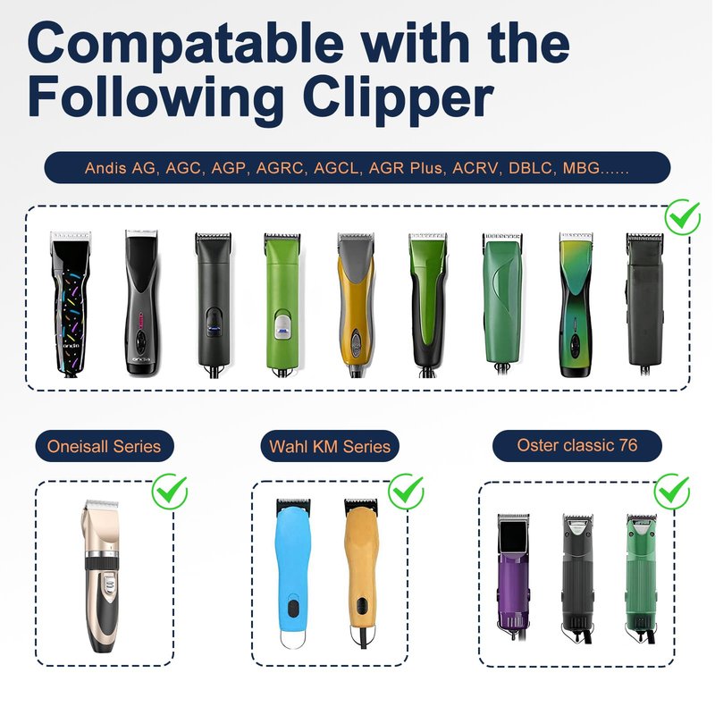 Tutuosto 7FC Clipper Blades Pet Grooming Clipper Replacement Blades Detachable Blade Compatible with andis/wahl/Oster Dog Clippers