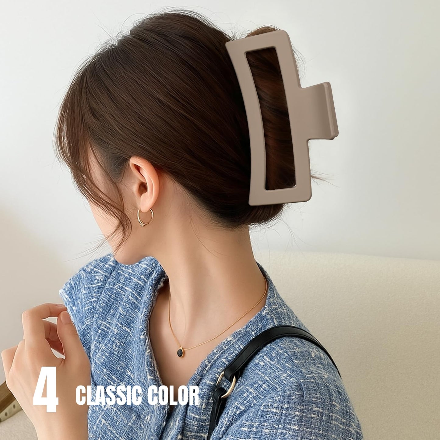 5 Inche Extra Large Claw Clips Hair Clips for Thick Hair and Long Hair, 4 Pack Xl Jumbo Claw clips