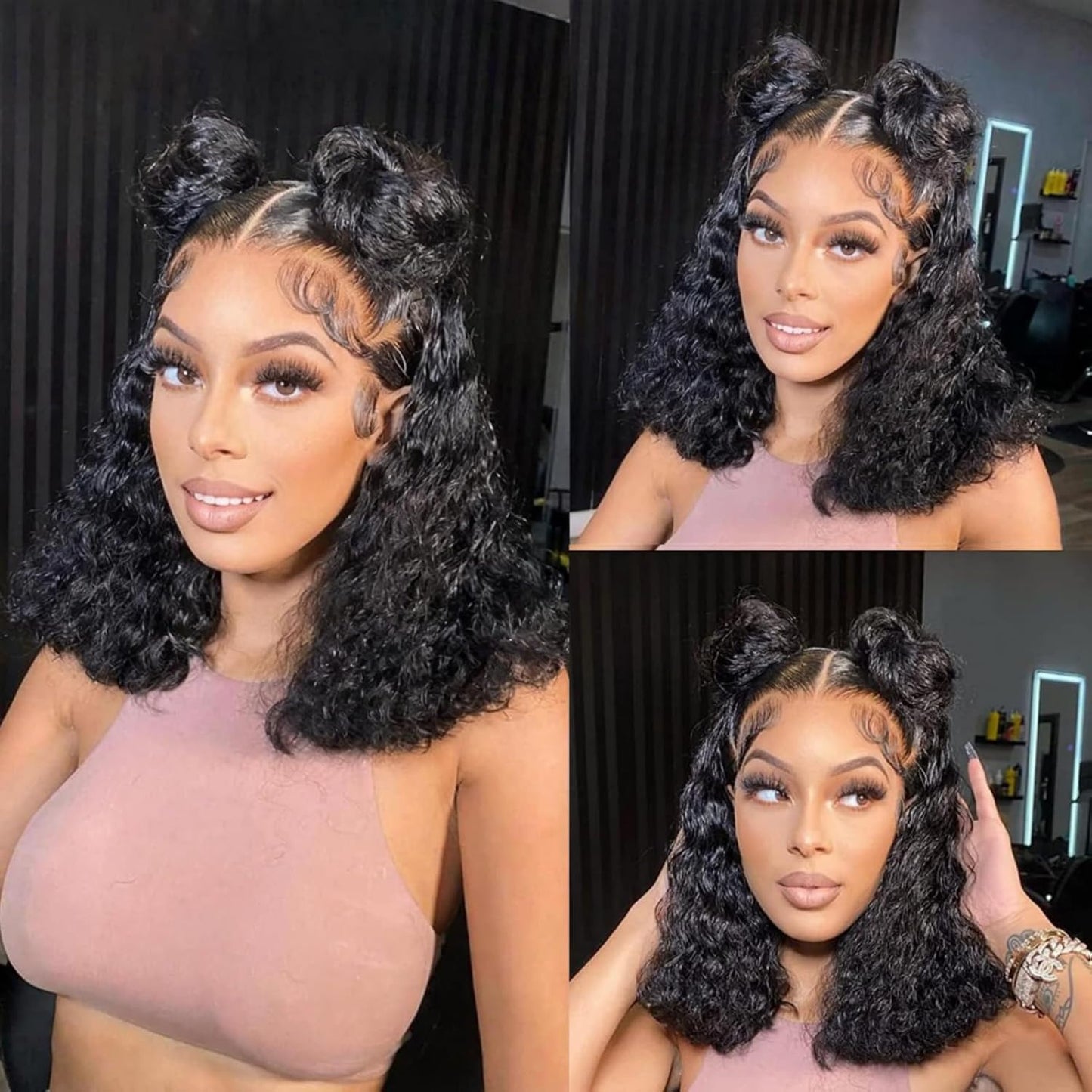 Deep Wave Bob Wig - 200 Density HD Lace Front Human Hair | Glueless Short Curly 12 Inch for Black Women