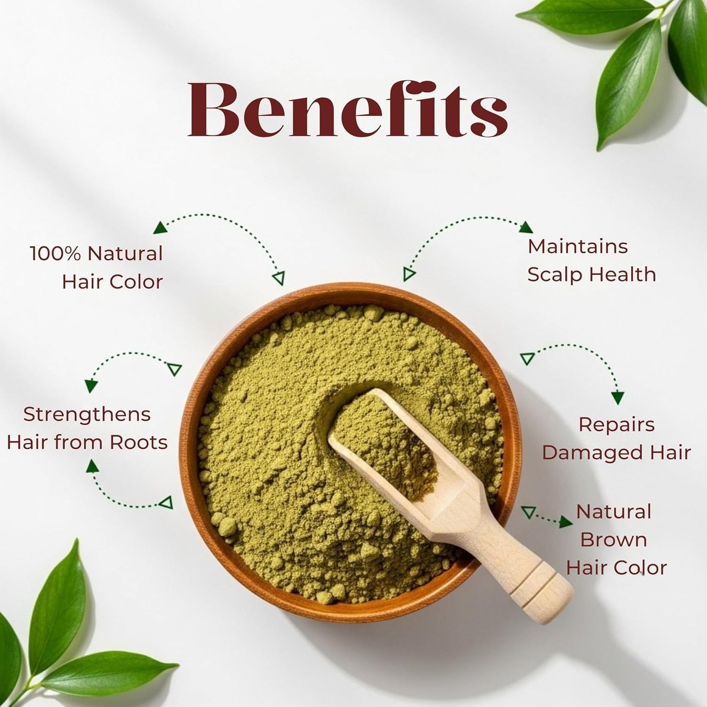 Plant Based Henna Paste Cones | Made of 100% Pure Henna Powder Hair Dye | Infused with Tea Tree Oil | Reddish Brown Color pack of 3