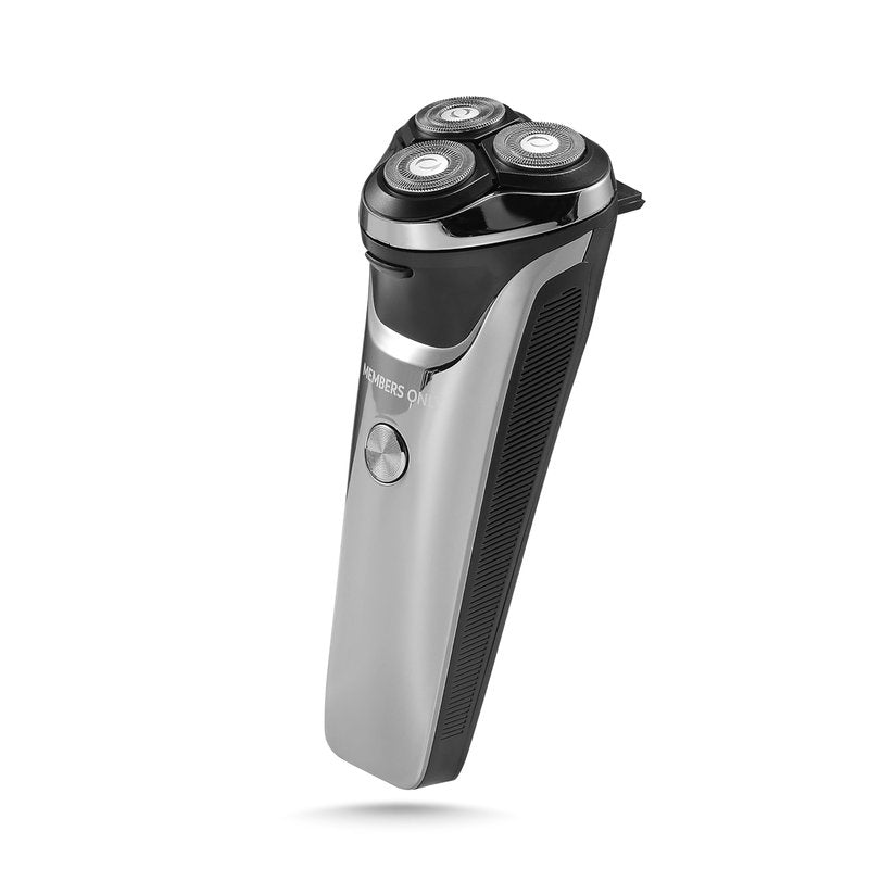 Members Only Electric Razor for Men, Lithium Metallic Cordless 3 Heads Rotary Shaver, Precision Trimming, Close Shave with Built-in Pop-up Trimmer, IPX6 Waterproof, USB Rechargeable Battery