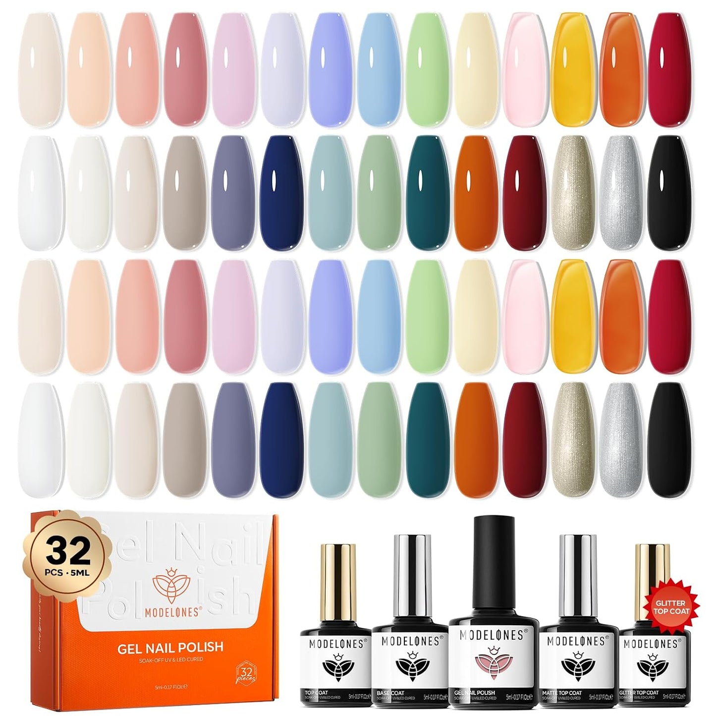 Modelones 5D Cat Eye Nail Magnet Tool Set - 360° Rotating U-Shaped, Ball, Hole & Heart Magnets for Gel Polish Art | 5 Pieces