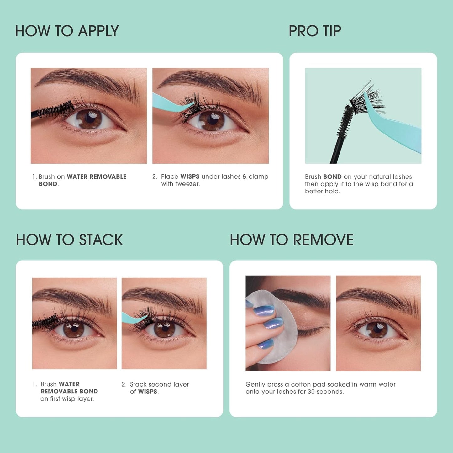 Falscara False Eyelashes - Contact Lens Friendly Lash Clusters | Reusable 8mm-12mm Easy Application