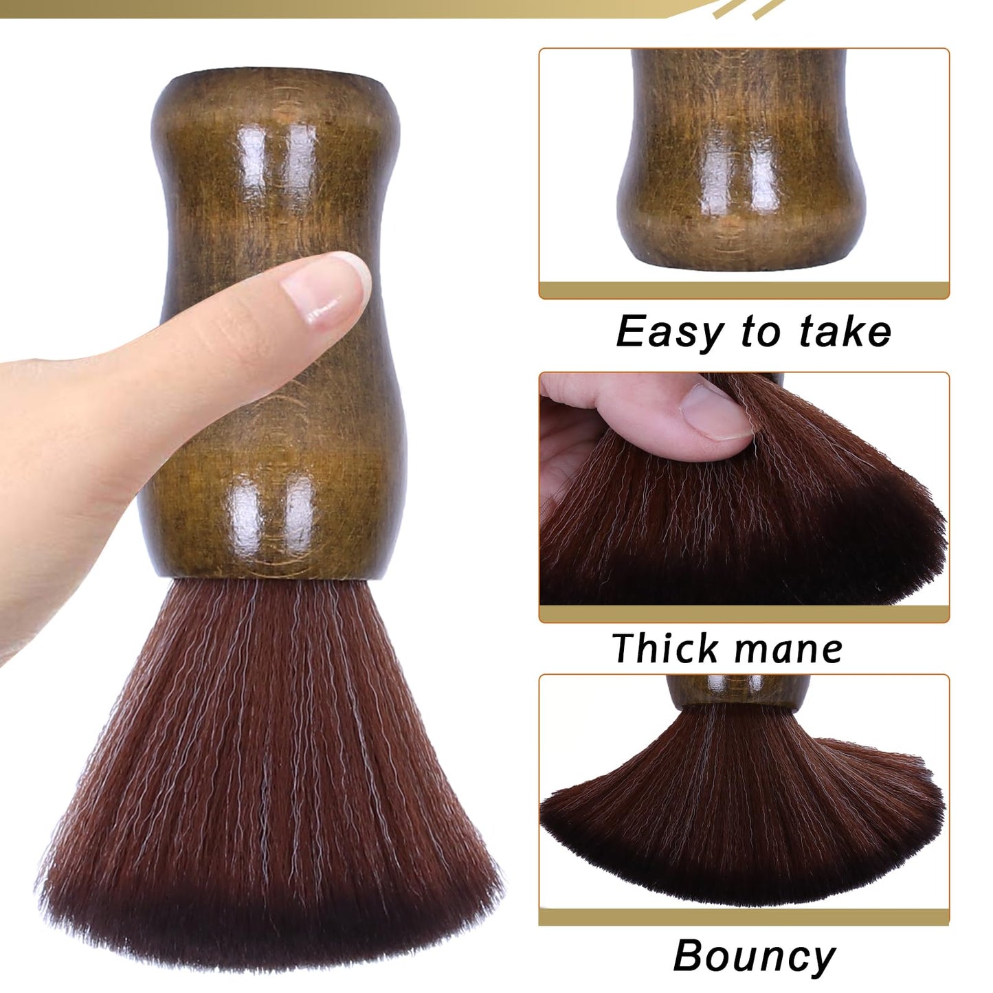 Neck Duster Brush Professional Barber Neck Duster Brush Soft Barber Face Cleaning Hairbrush Nylon Hair Cutting Kits Barber Accessories Cleaning Supplies