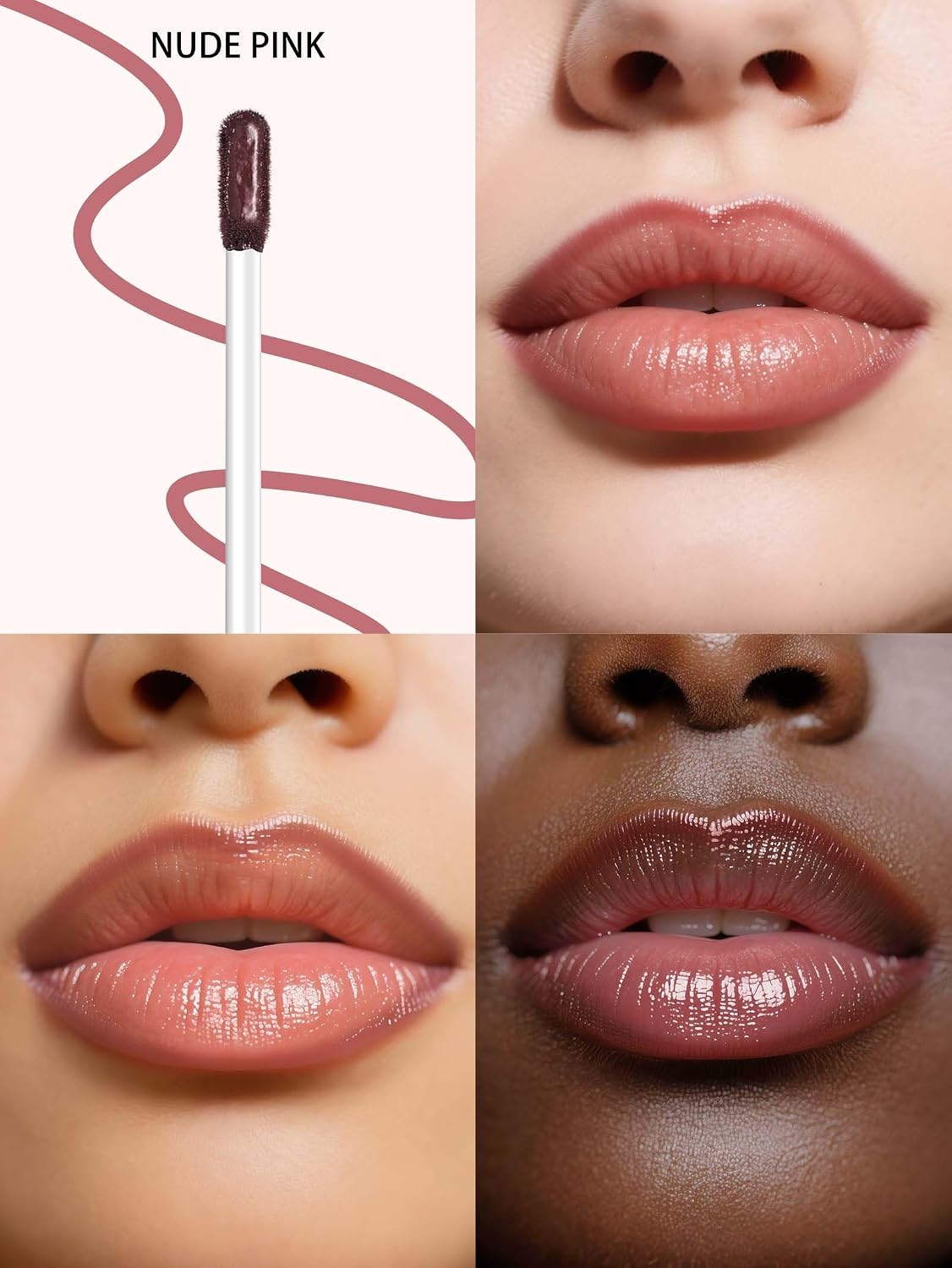 Lip Stain - Long Lasting Matte Lip Tint Tattoo | Waterproof, Highly Pigmented Color in Nude Pink