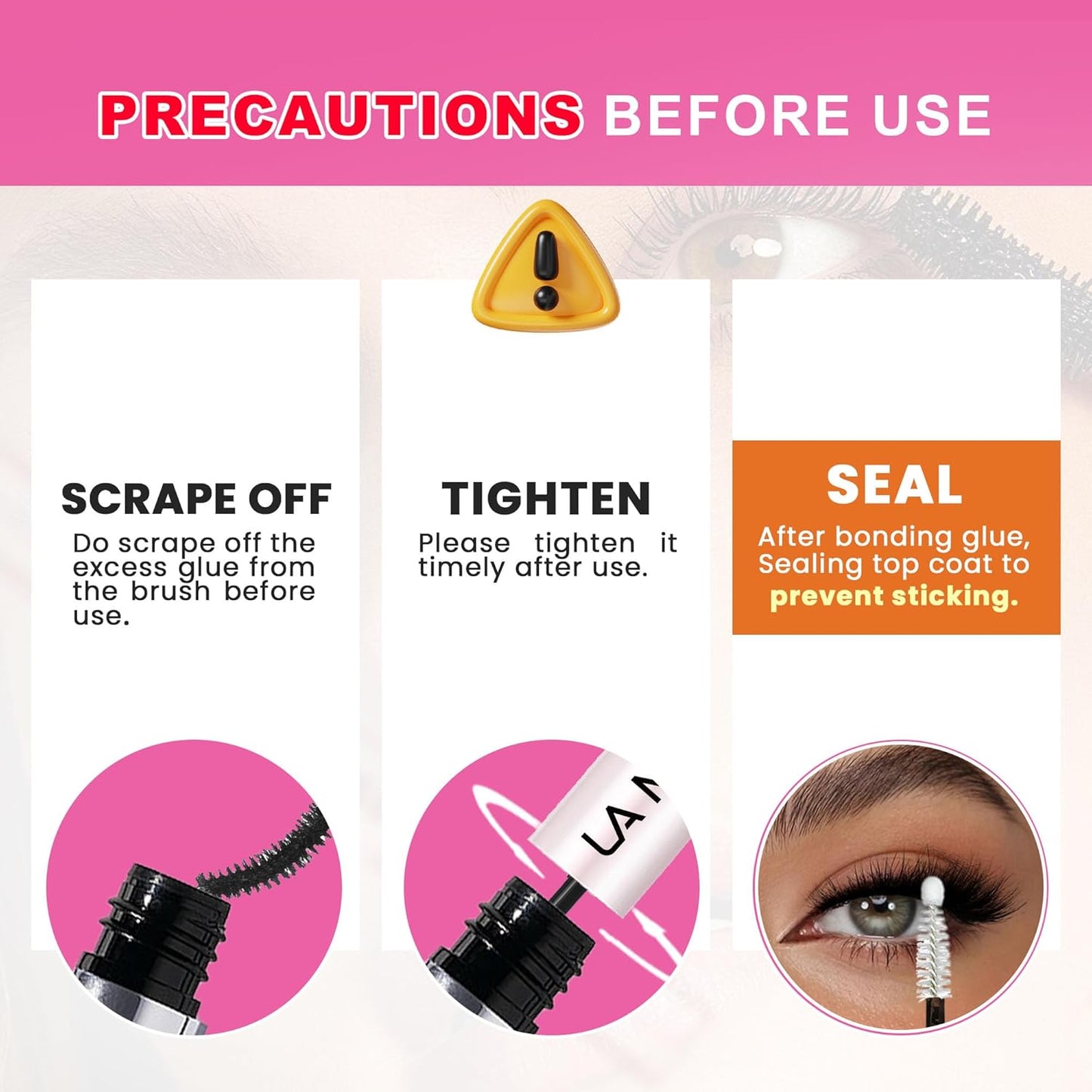 Lash Cluster Glue - Waterproof 2-in-1 Bond & Seal for Eyelash Clusters | 10ml Strong Hold for 72 Hours