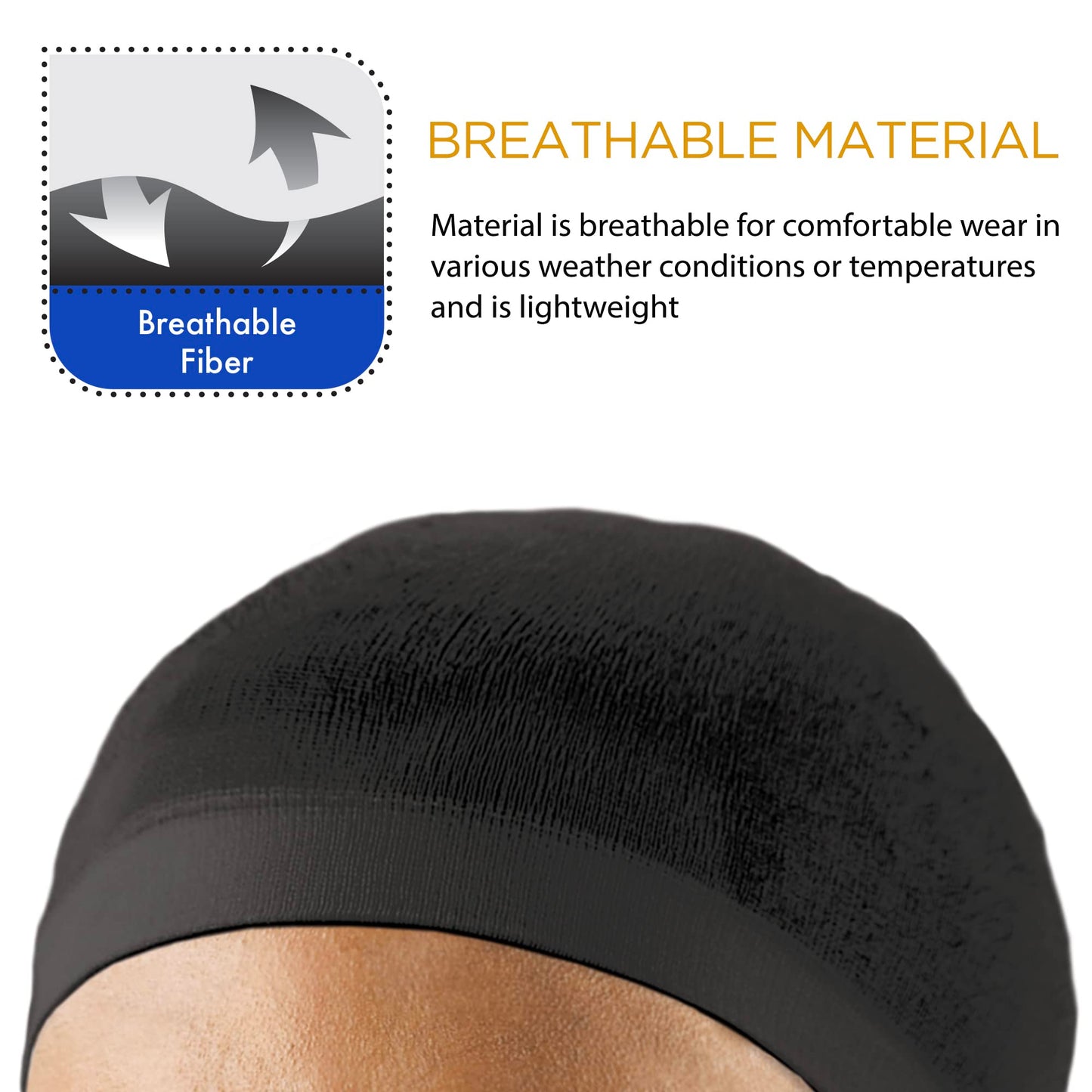 Titan Stocking Wave Cap 2PCS - Skull, Wig Cap Hair Accessories for Men and Women, Royal Blue Color