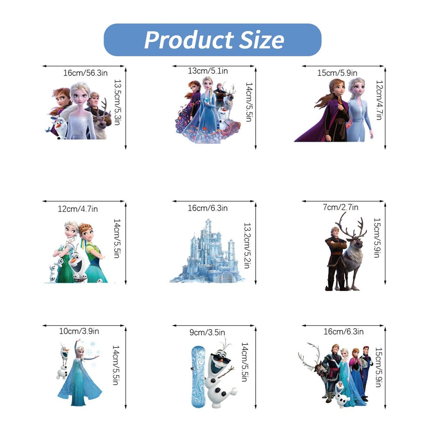 Anime Theme Double-Sided Honeycomb Centerpieces，9 Pcs Cute Snow Theme Honeycomb Decorations，Table Decorations For Party， Tabletop Decor Birthday Party Supplies