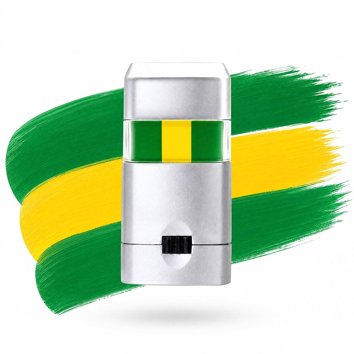 Green Yellow Green Football Face Paint, 3 Colors Blendable Eye & Face Paint Stick, Safe Glare Reduction Sports Makeup for Baseball Softball Players, Kids, Adults, Athletes (Green Yellow Green)
