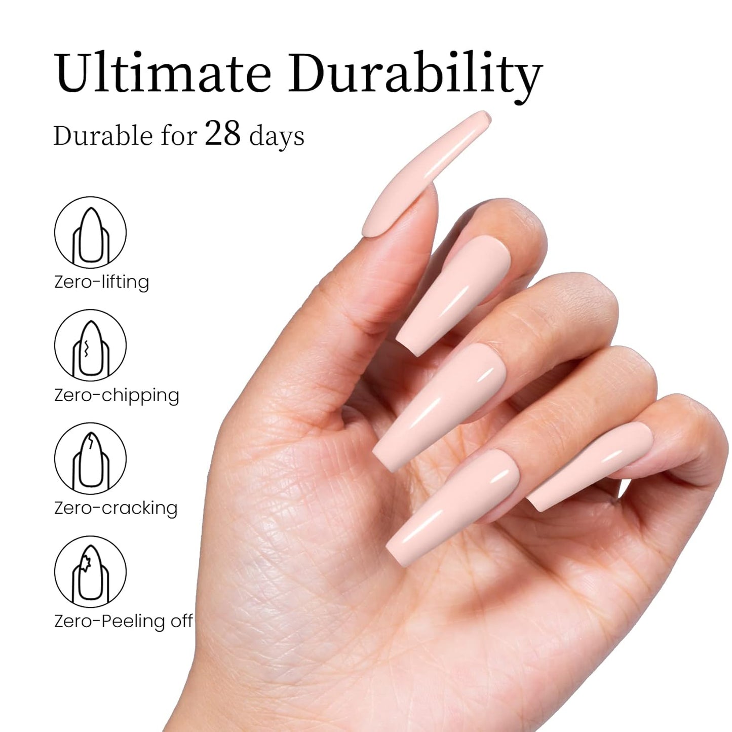 Light Pink Gel Nail Polish - 15ML Soak Off UV/LED for DIY Nail Art | Peach Pink Color, 0.5 OZ