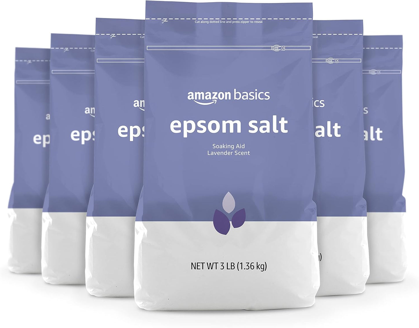 Epsom Salt Soak - Unscented Magnesium Sulfate for Muscle Relief | 3 lb Resealable Bag