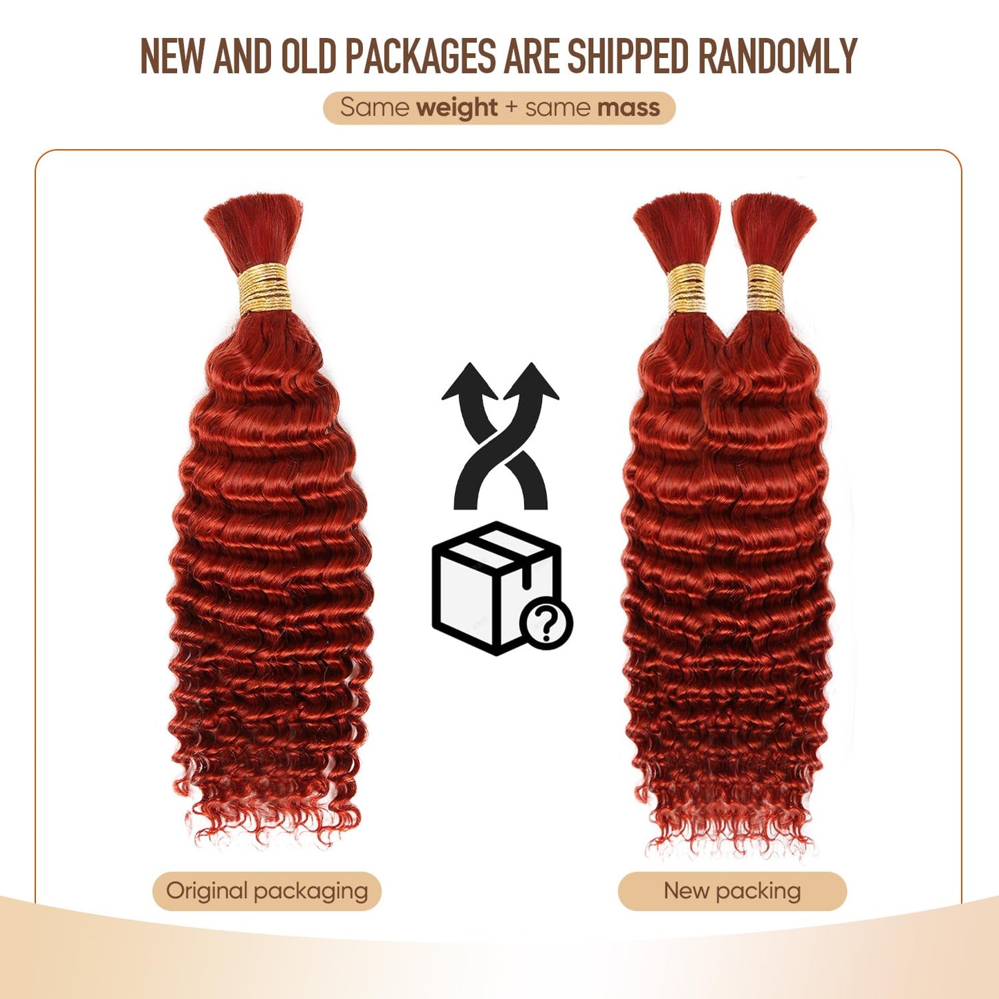 Human Braiding Hair 20 Inch 100g Ginger Deep Wave Bulk Human Hair for Braiding No Weft Curly Bundles Human Hair Extensions for Boho Knotless Braids Wet and Wavy (350)