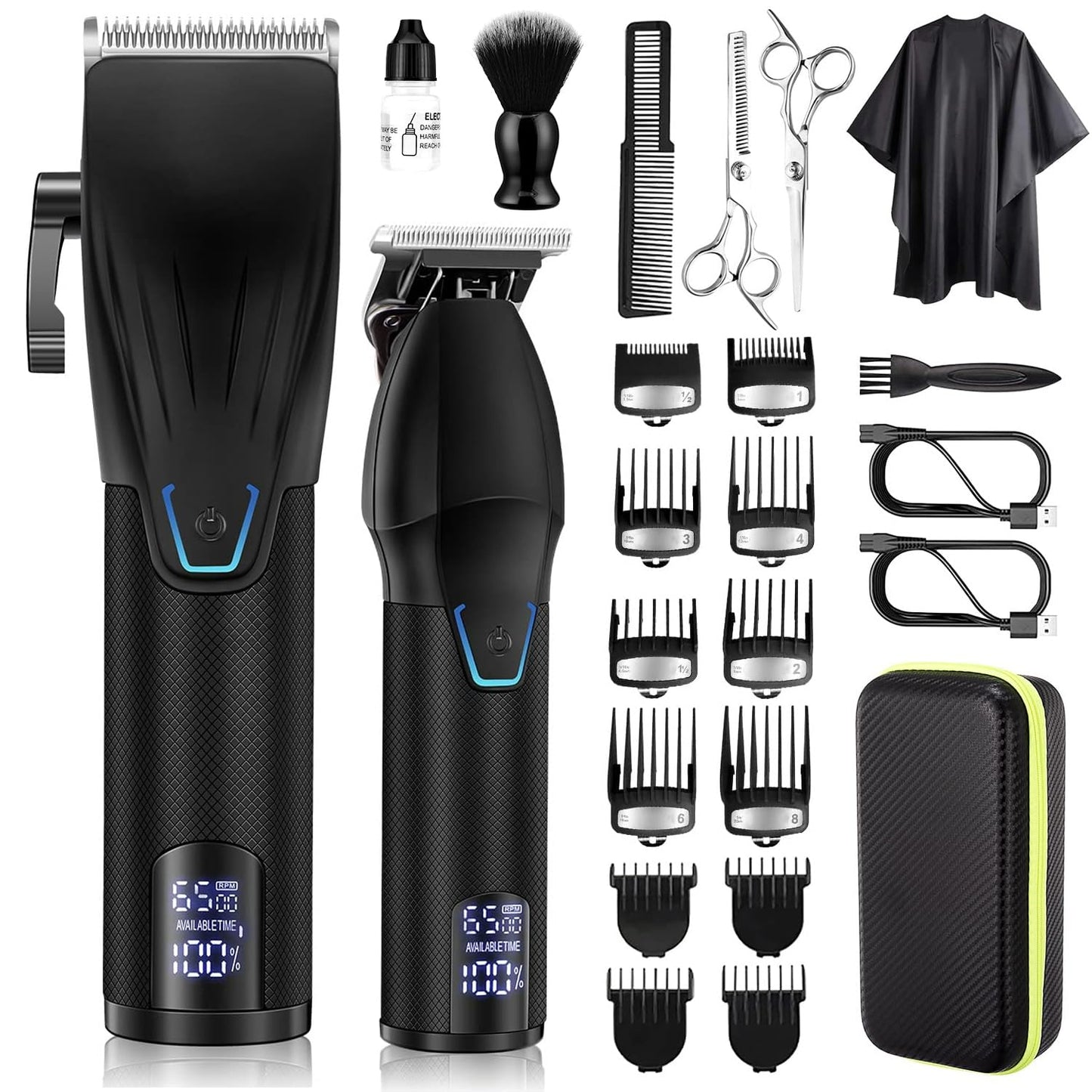 Karrte Professional Hair Clippers and Trimmer Set, 3 in 1 Hair Clippers for Men, Pro Clipper, T-Shaper Trimmer & Foil Shaver, Cordless Clippers and Grooming Set, Hair Cutting Kit for Gift