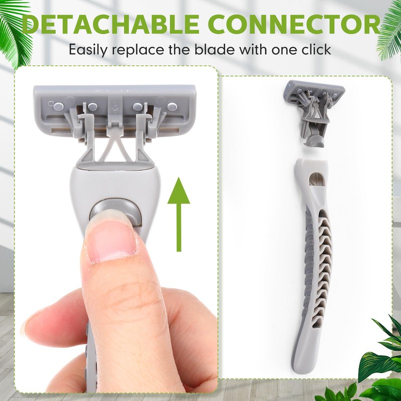 Lanties 22 Pcs Disposable Men's Razors Bulk 6-blade Disposable Razors for Men Sensitive Skin Razor Individually Packaged Disposable Head Razor for Hotel Travel Spa Daily 2 Handles and 20 Cartridges