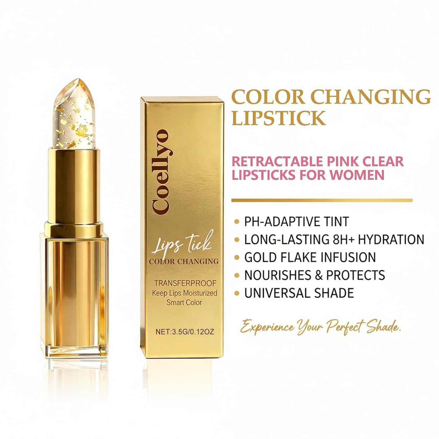 Areliaa Color Changing Lipstick for Older Women - Long Lasting, Hydrating & Transferproof | Clear Adaptable Shades