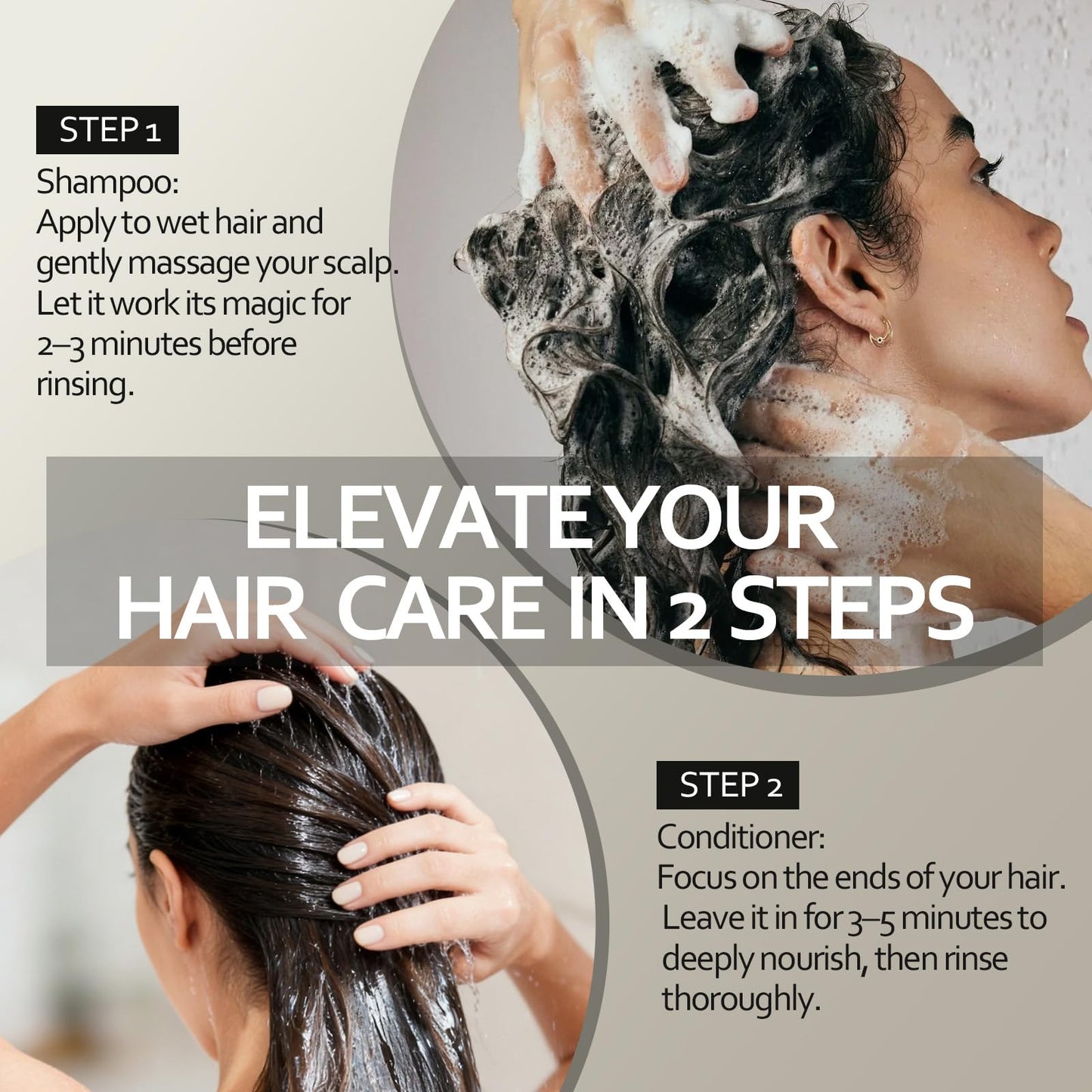 Hair Growth Shampoo and Conditioner Set for Women and Men, Biotin & Rosemary Shampoo and Conditioner for Thinning Hair, Hair Loss Shampoo and Conditioner, Nourishes Scalp for Fuller, Healthier Hair
