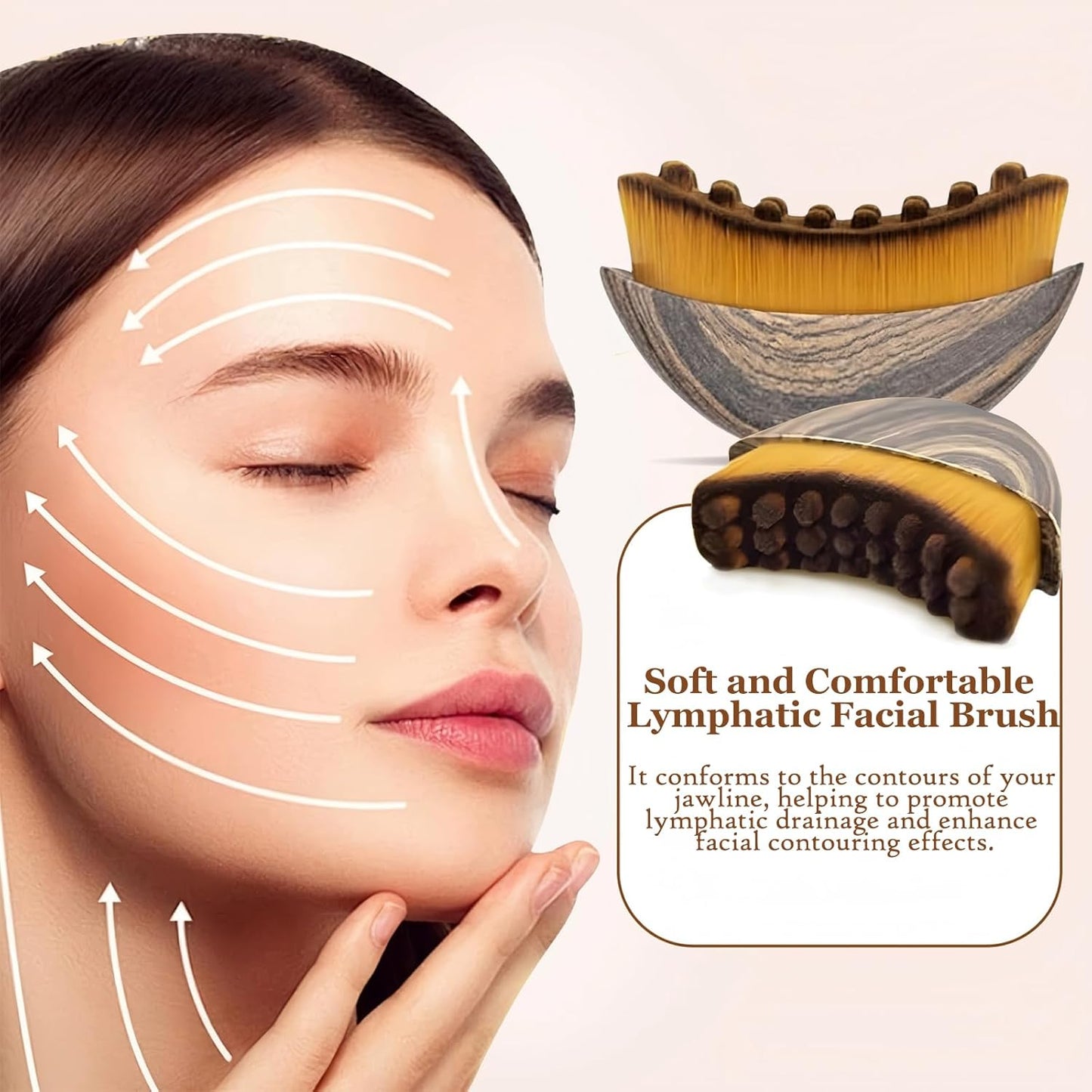 Lymphatic Drainage Face Brush Set - Ergonomic Beauty Tool for All Skin Types | 2 PCS
