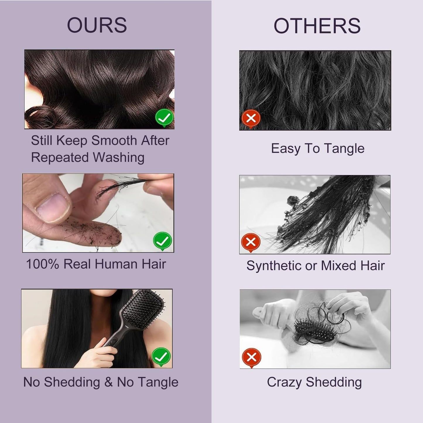 Deep Wave Human Hair Bundles, 13A Curly Bundles Human Hair, Wet and Wavy 100% Brazilian Virgin Quick Weave Deep Wave Bundle for Women (Bundles Natural Black)