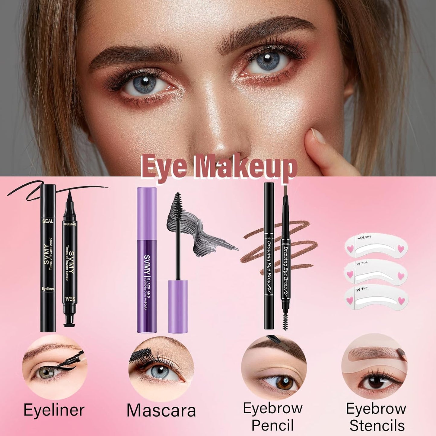 Makeup Set for Women | Complete Beginner Makeup Kit with Eyeshadow Palette & Lip Gloss - Perfect Gift for Teens