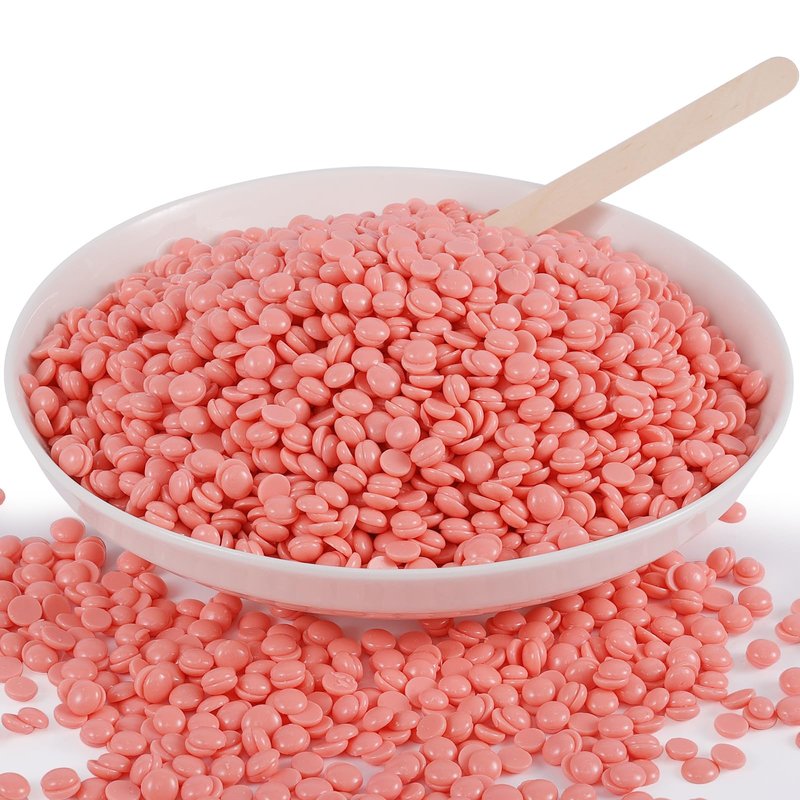 Wax Beads Bulk - 2.5lb Wax Beans Supplies for Esthetician - Professinal Painless Waxing for Face, Upper Lip, Bikini, Leg, Women Natural Melting Kit - Hypoallergenic Hard Wax Beads Bulk
