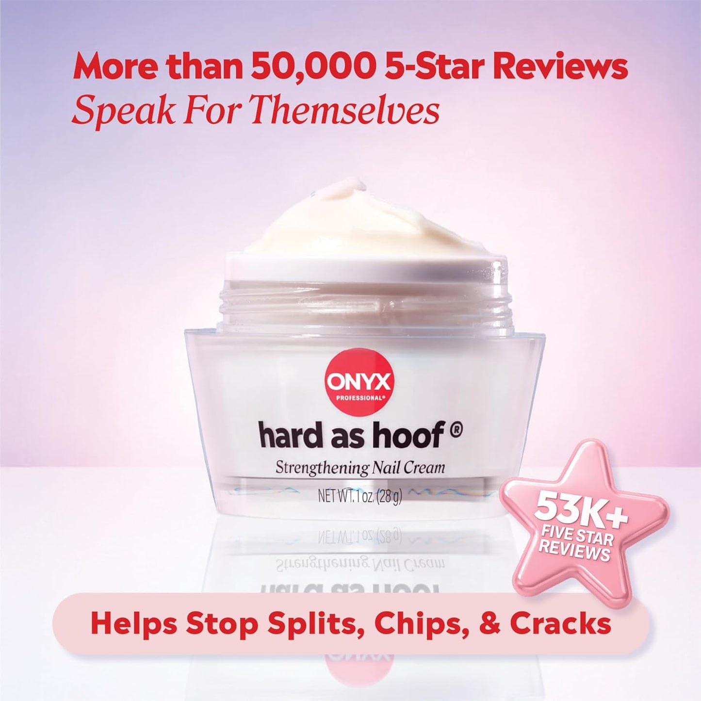 Onyx Nail Strengthening Cream - Hard as Hoof Cherry Almond Scent | 1 oz Cuticle & Nail Growth Treatment
