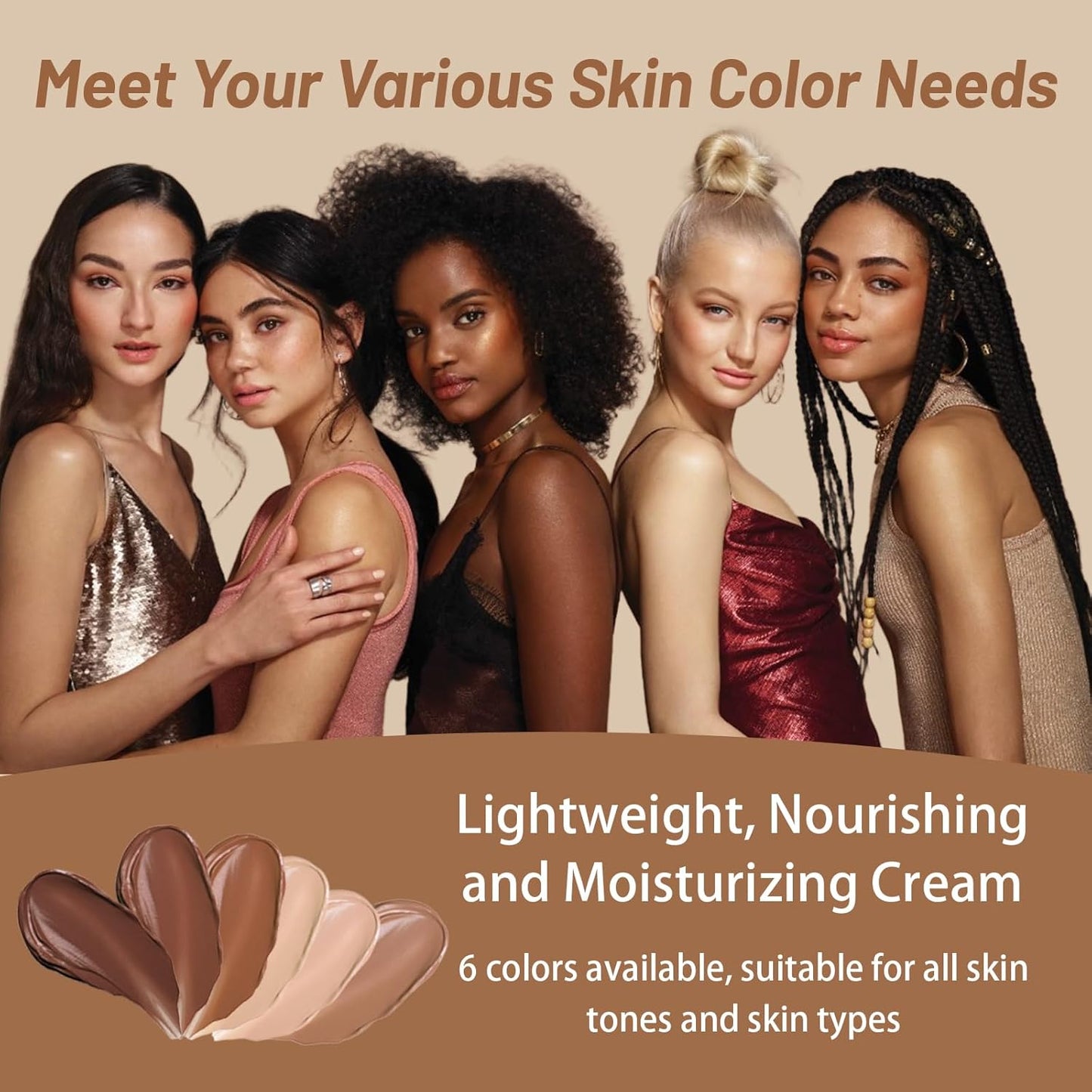 Skween Beauty Skin Tint for Black Women - Hydrating Tinted Serum Foundation Stick | Natural Finish (6#)