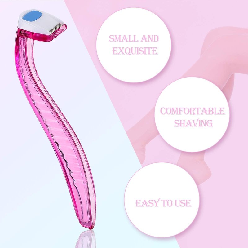 Honoson 30 Pieces Bikini Razors Bikini Trimmer for Women Small Disposable Travel Accessories Armpit Hair Removal Beauty for Body Cosmetic Tool(Light Blue, Light Yellow, Light Pink, Rose, Deep Pink)