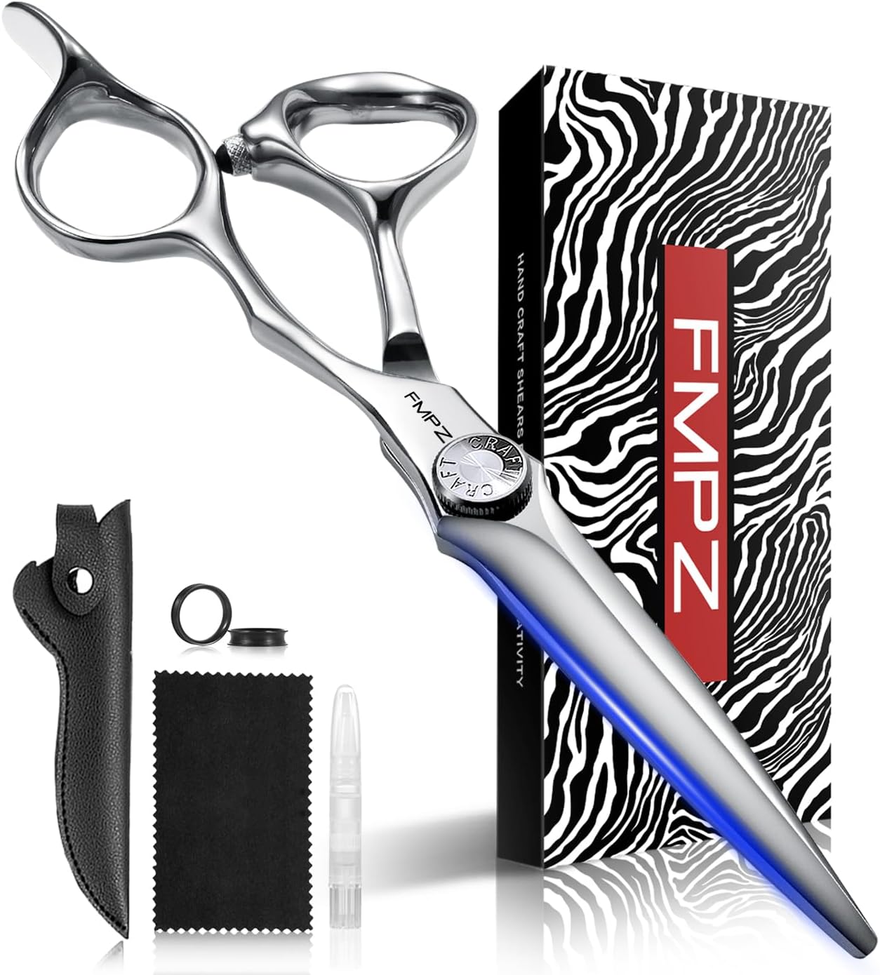 Professional Hair Cutting Scissors - 440C Steel Barber Shears | Ergonomic Design for Salon & Home Use (6 Inch)