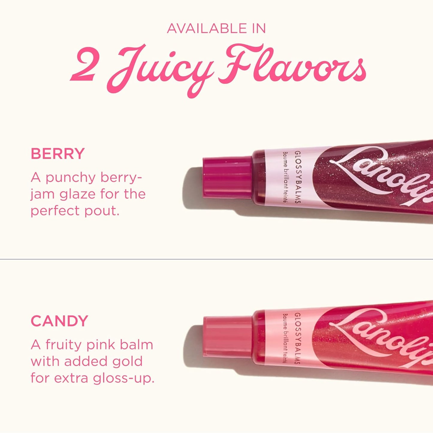 Lanolips Tinted Lip Gloss - Ultra Hydrating Natural Lanolin Balm for Dry Skin | Berry Flavor (12.5g/0.44oz)