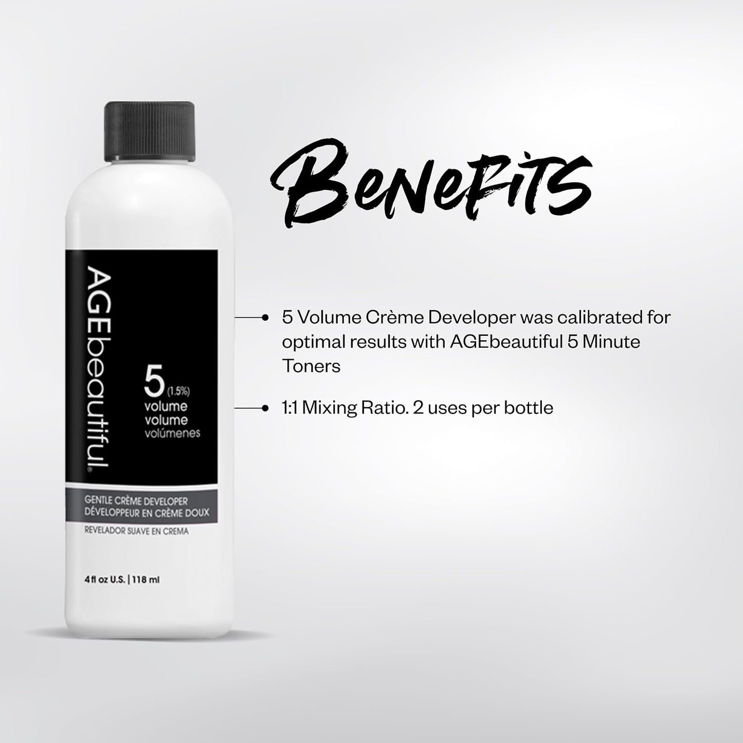 Gentle Creme Hair Developer for Permanent Color | Professional Gray Coverage & Long-Lasting Results - 20 Volume