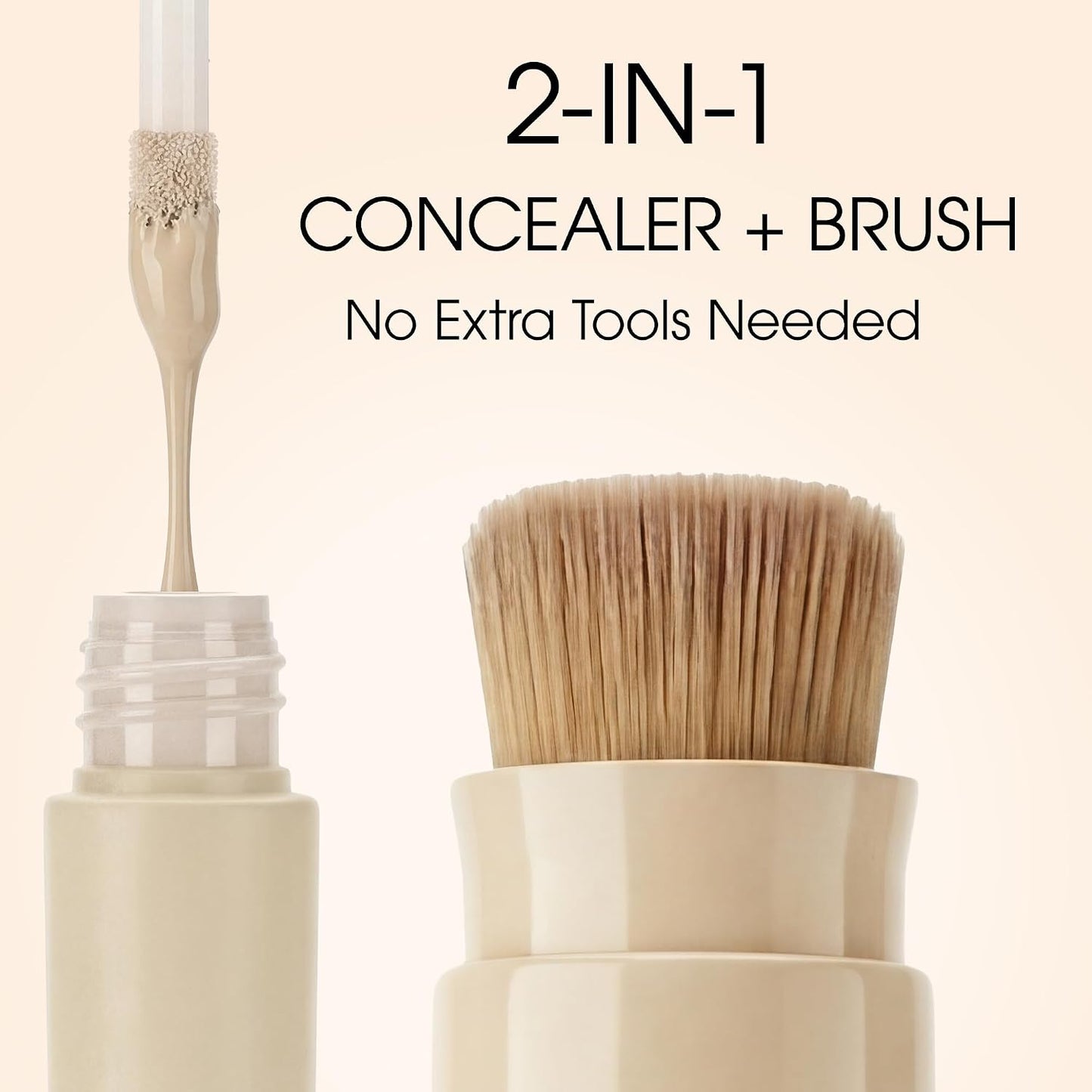 Under Eye Concealer - Full Coverage Waterproof Liquid Corrector for Dark Circles & Pimples | Natural Matte Finish, 0.23 fl oz