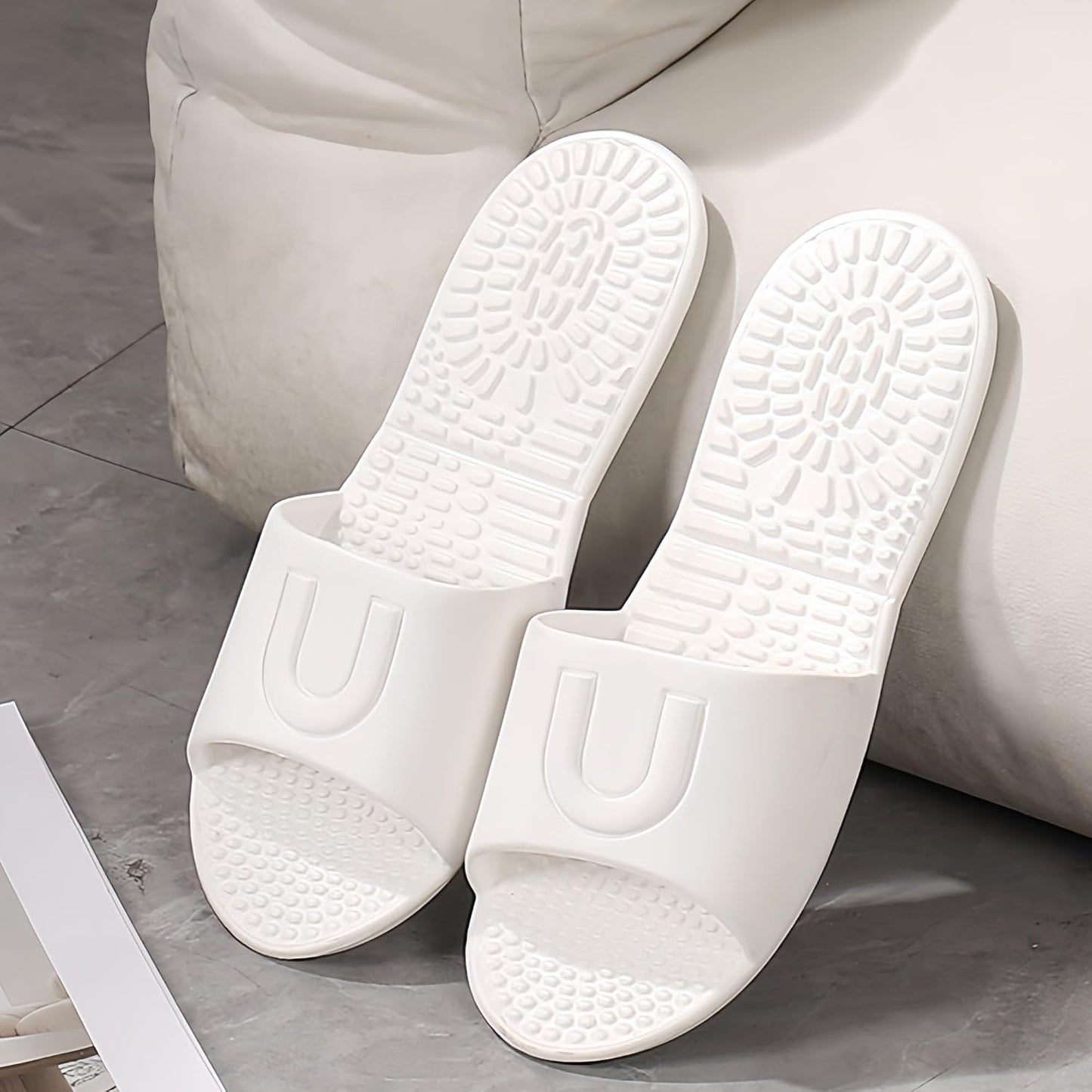 Foldable Shower Shoes - Non-Slip Portable Slippers for Travel | Lightweight EVA Quick-Dry Bathroom Slides