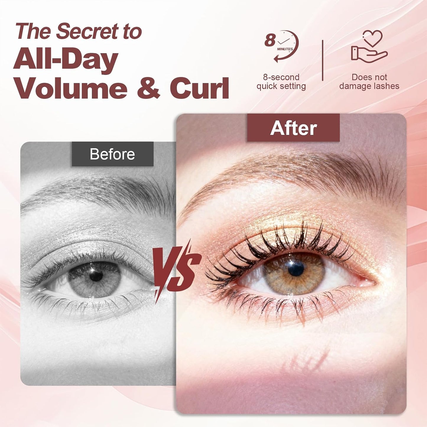 Heated Eyelash Curler - Fast 15s Heat-Up, 4 Temperature Modes | Cute Cat Paw Design, Type-C Rechargeable
