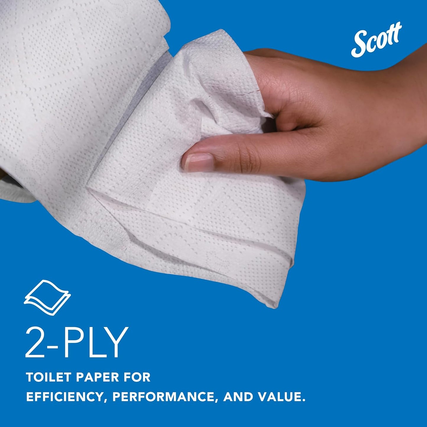 Scott Professional 100% Recycled Fiber Toilet Paper - 2-Ply, Individually Wrapped | 80 Rolls, 37,840 Sheets