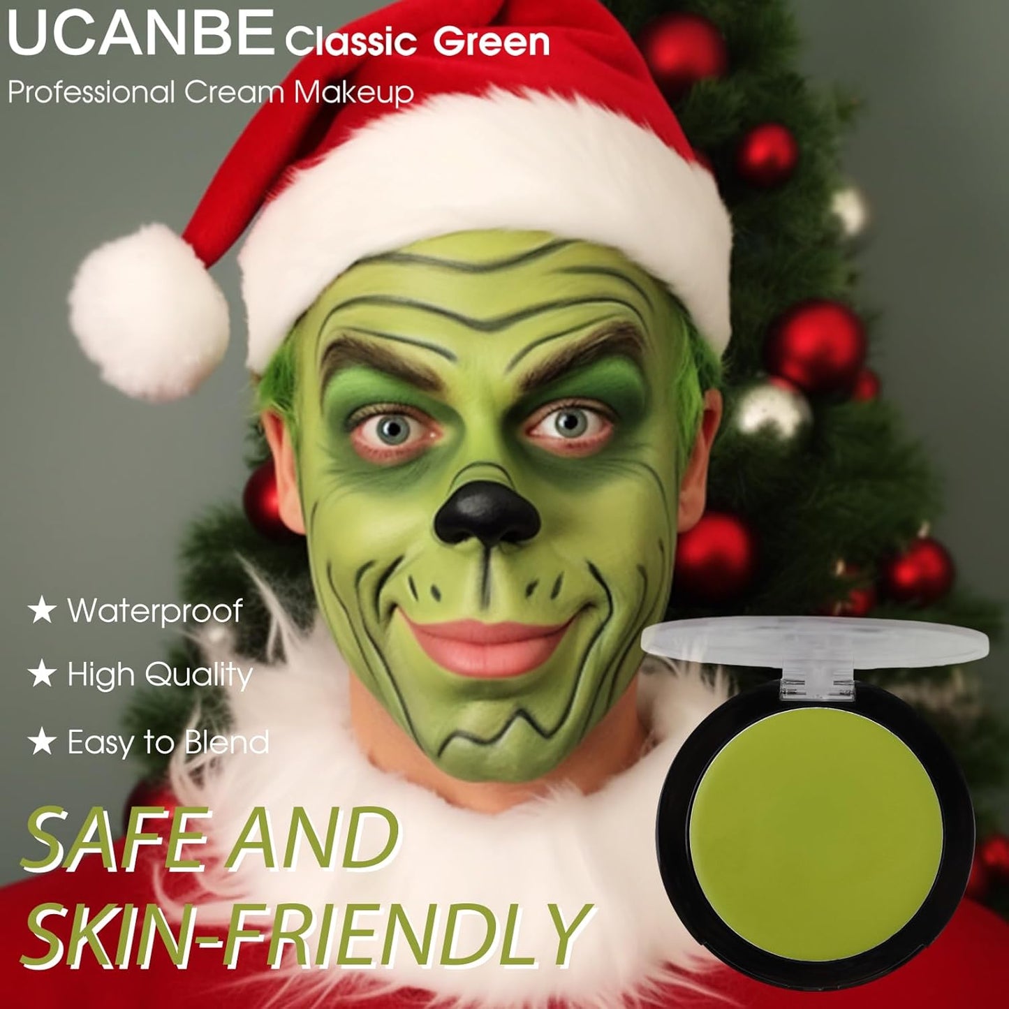 Ogre Green Face & Body Paint - Versatile Greasepaint for Halloween & St. Patrick's Day | Perfect for Monsters, Goblins & SFX Makeup