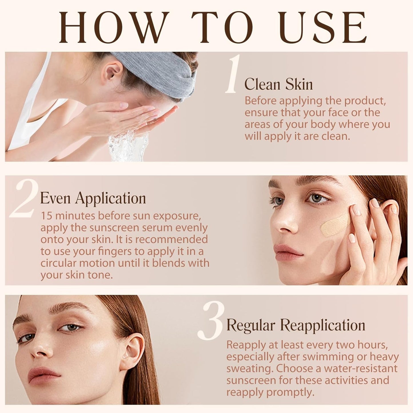 Foundation 4 in 1 - SPF 50 Sunscreen Serum | Waterproof Medium Coverage Liquid Makeup for All Skin Types