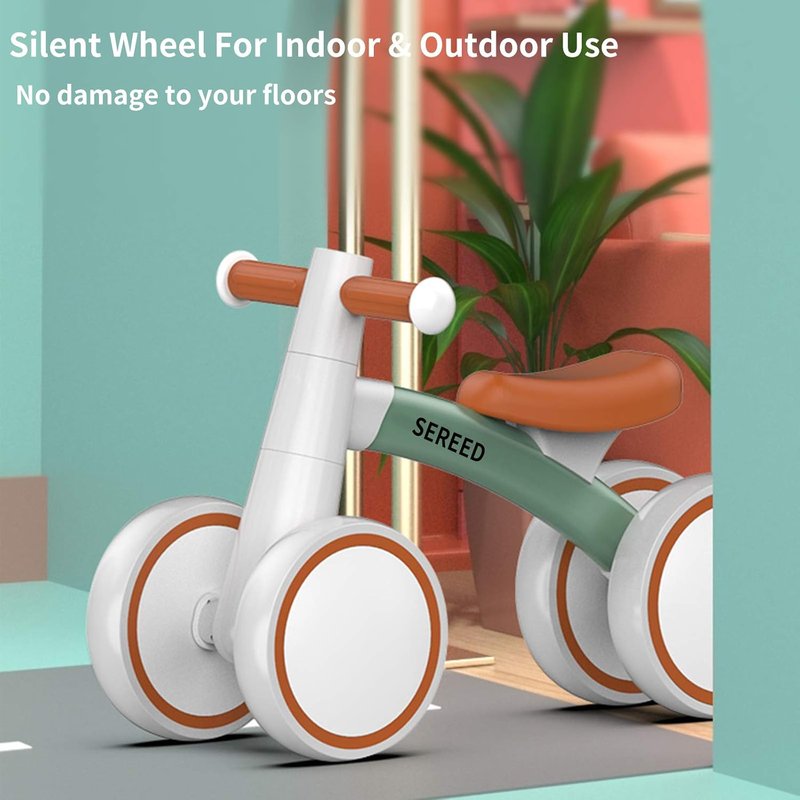 Baby Balance Bike for 1 Year Old - 4-Wheel Toddler Bike | Safe & Fun for 12-24 Months